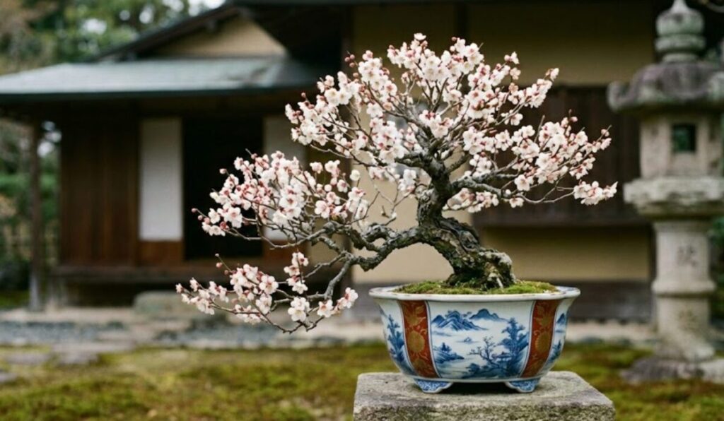 満開の梅盆栽