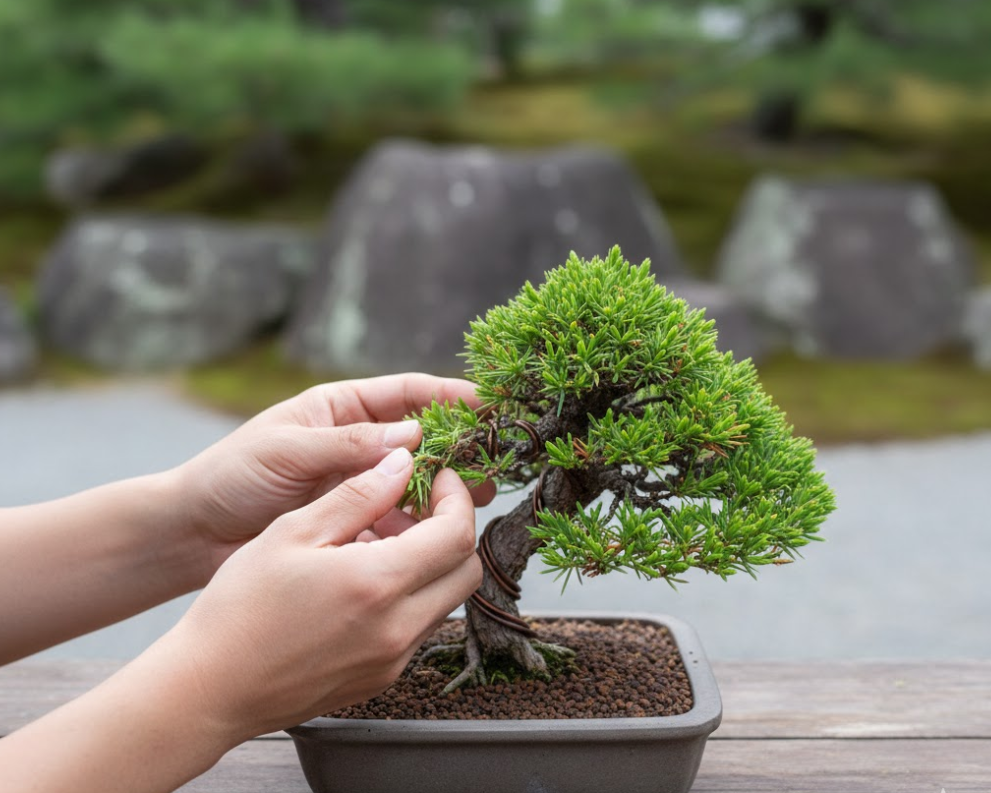 真柏の葉透かし