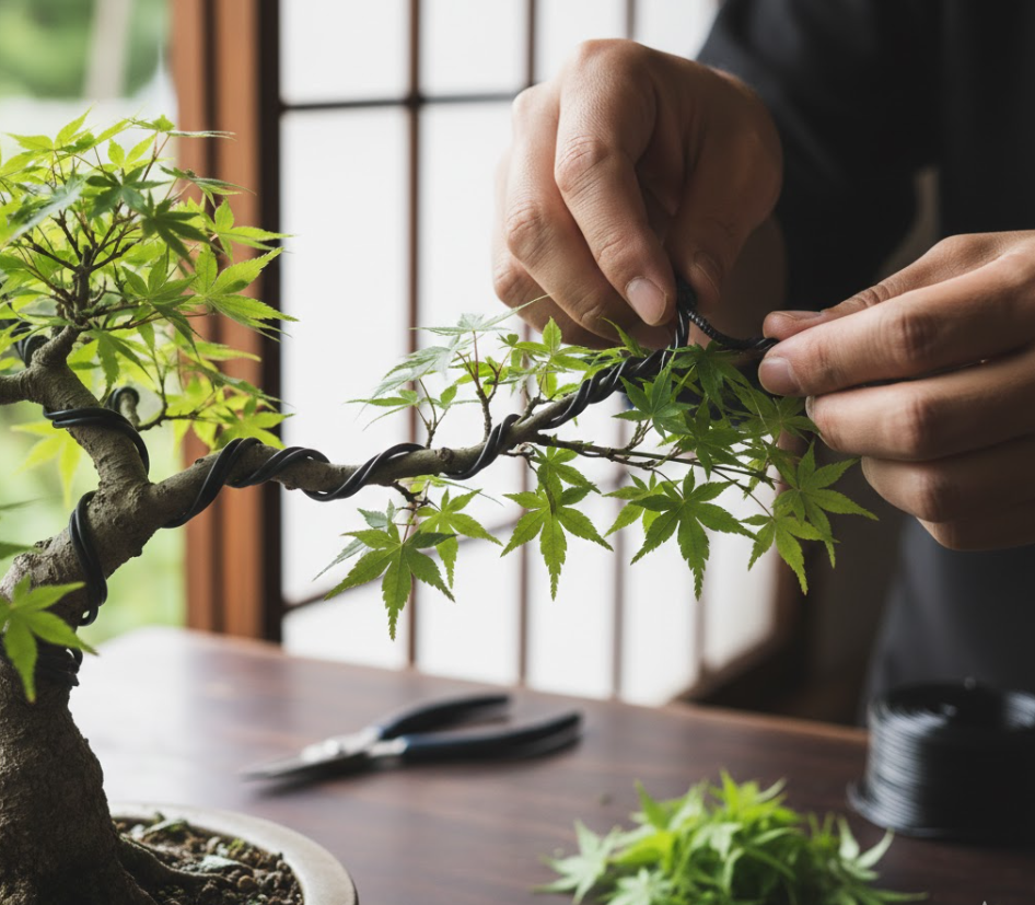 カエデの針金掛け