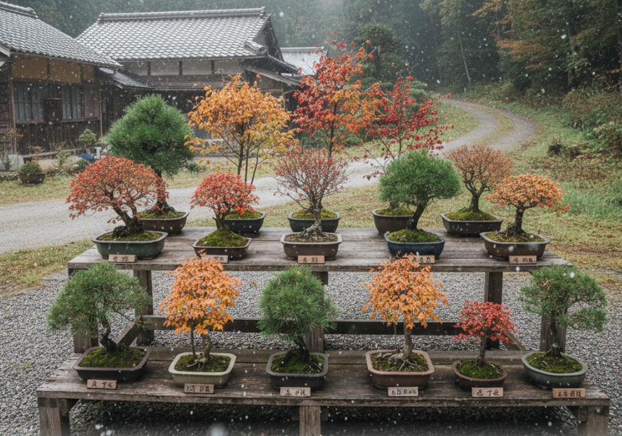 屋外管理の盆栽