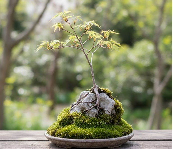 石付きのやまもみじ