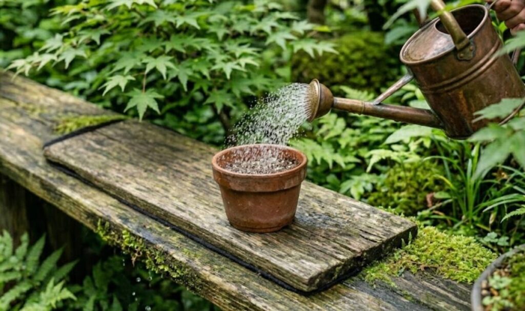 優しく水をあげましょう